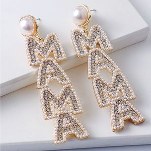Faux Pearl & Rhinestone Earrings
